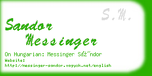 sandor messinger business card